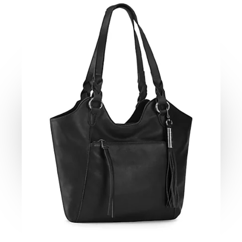 The Sak Handbag Sierra Leather Black Shopper Shoulder Bag AUTHENTIC NWT - Picture 11 of 12
